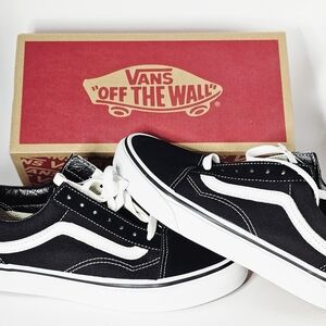 Vans Old Skool Classic – Black/White – Icon Low-Top Sneakers Size 3.5Y